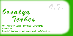 orsolya terhes business card